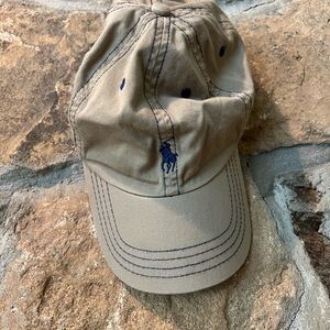 Ralph Lauren Tan Cap with Navy Accents